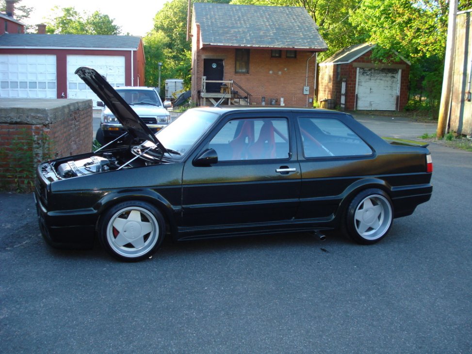 Dig this 2 door Jetta Coupe on Borbet Type As 16 9 in the front and a mind